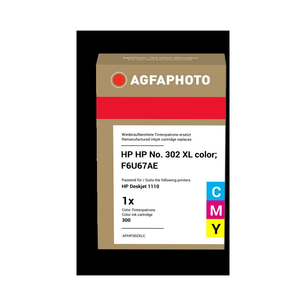 compatibile con HP 302 XL differenti colori  Agfa Photo APHP302XLC differenti colori Cartuccia d'inchiostro
