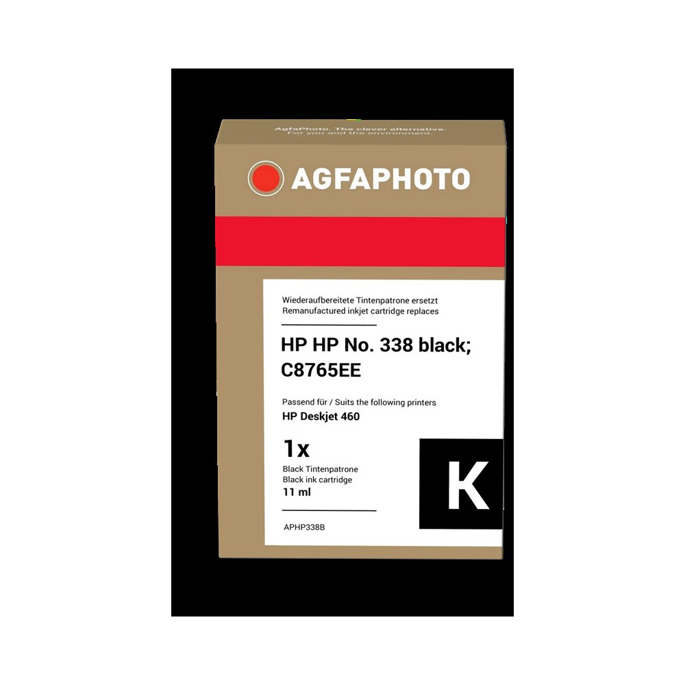 compatibile con HP 338 nero  Agfa Photo APHP338B nero Cartuccia d'inchiostro