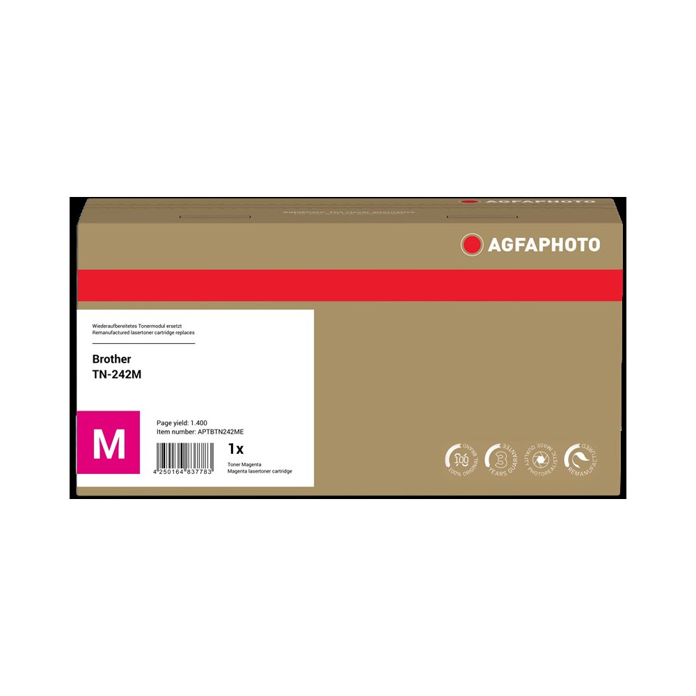 compatibile con Brother TN-242M  Agfa Photo APTBTN242ME magenta toner