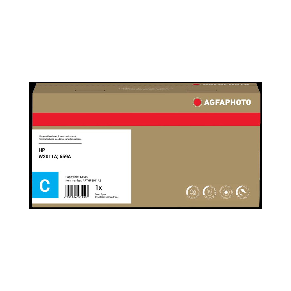 compatibile con HP 659A  Agfa Photo APTHP2011AE ciano toner