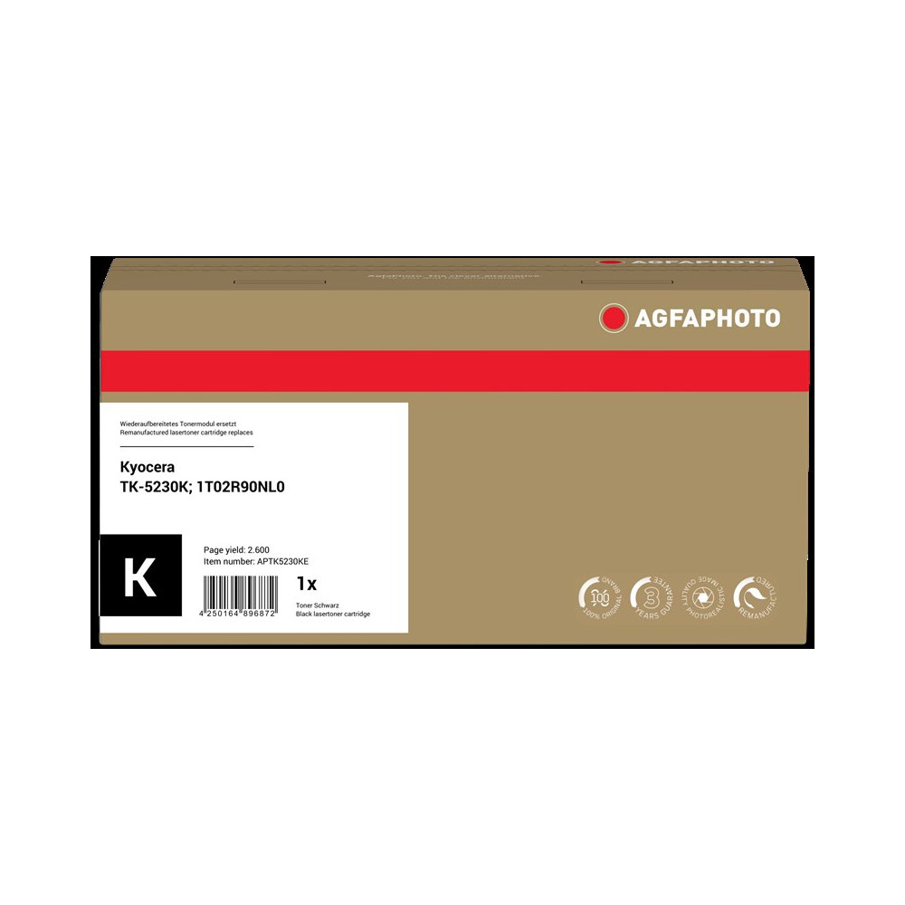 compatibile con Kyocera TK-5230K  Agfa Photo APTK5230KE nero toner