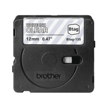 Brother Btag-135 Nastro Bianco su trasparente