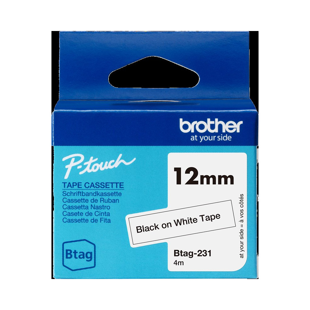 Brother Btag-231 Nastro Nero su bianco