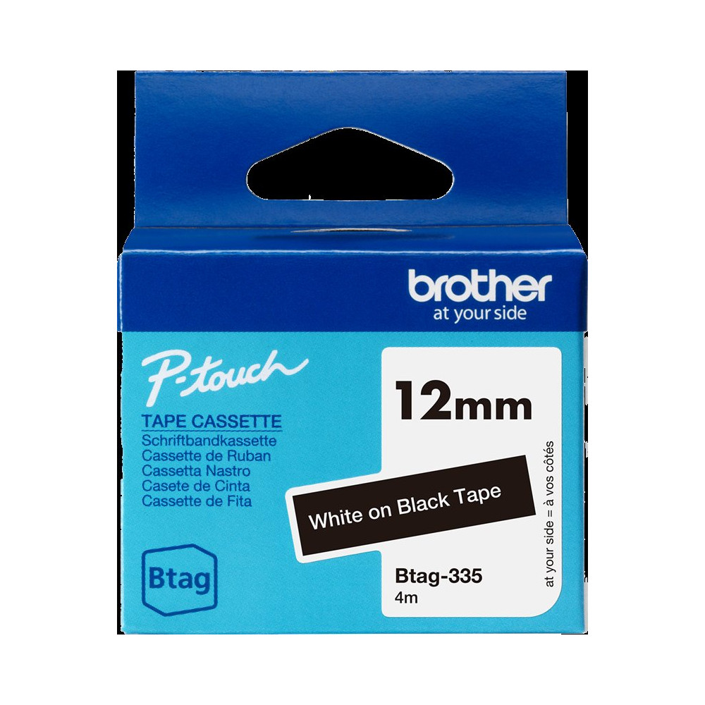 Brother Btag-335 Nastro Bianco su nero