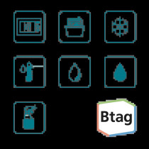 Brother Btag-335 Nastro Bianco su nero