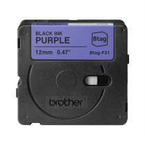 Brother Btag-F31 Nastro Nero su viola