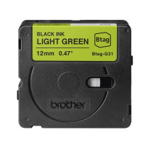 Brother Btag-G31 Nastro Nero su verde