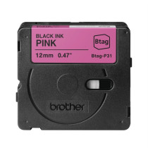 Brother Btag-P31 Nastro Nero su rosa