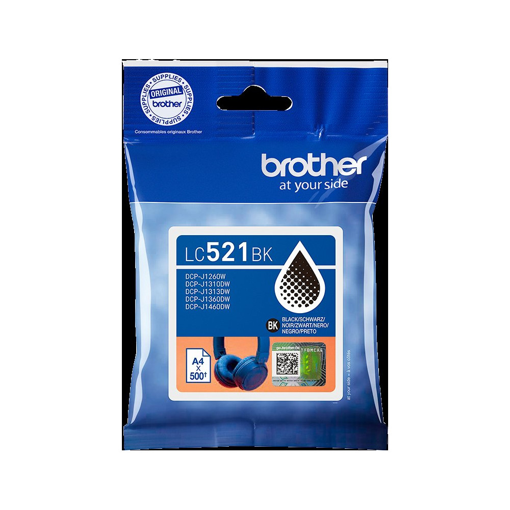 Brother LC521BK nero Cartuccia d'inchiostro