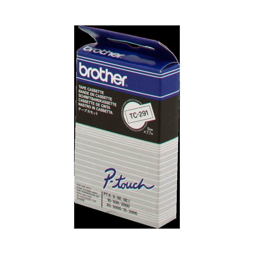Brother TC-291 Nastro Nero su bianco