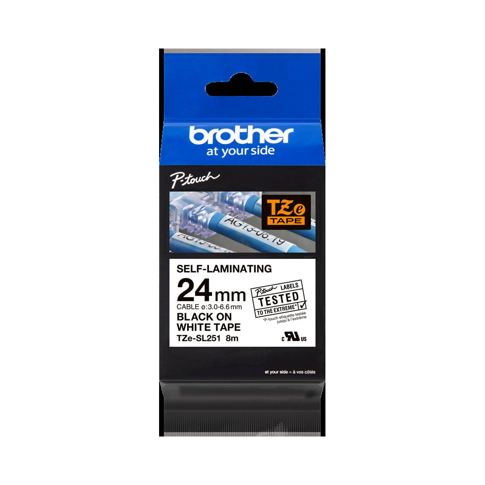Brother TZe-SL251 Nastro Nero su bianco