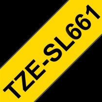 Brother TZe-SL661 Nastro Nero su giallo