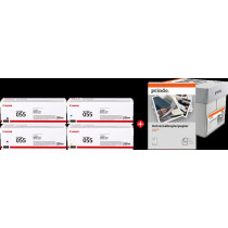 Canon 055 MCVP nero / ciano / magenta / giallo Value Pack (+ Prindo Universal Papier 2500 Blatt)