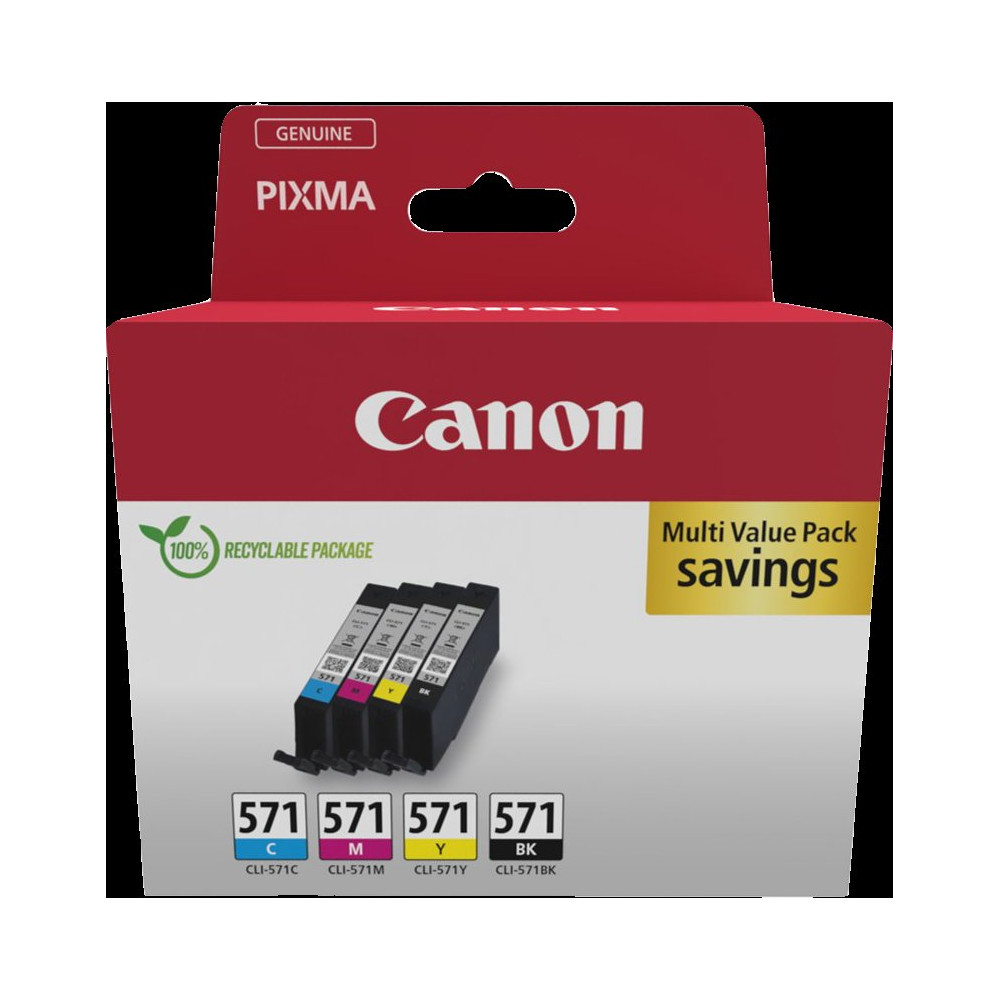 Canon CLI-571 Multipack nero / ciano / magenta / giallo (0386C008)
