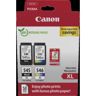 Canon PG-545XL + CL-546XL nero / differenti colori Value Pack (+ 10x15 cm Fotopapier 50 Blatt)