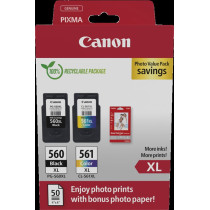 Canon PG-560XL+CL-561XL nero / differenti colori Value Pack (+ 10x15 cm Fotopapier 50 Blatt)