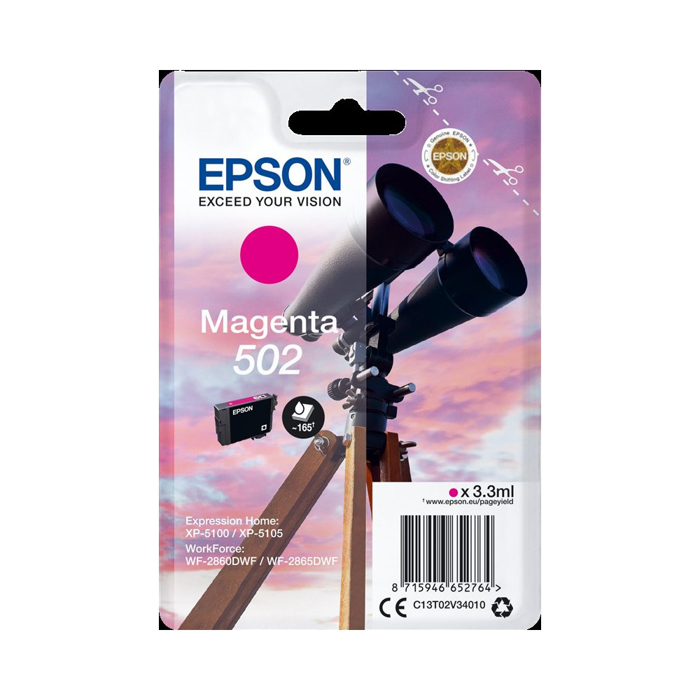 Epson 502 magenta Cartuccia d'inchiostro (C13T02V34010)
