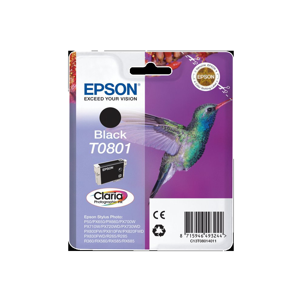 Epson T0801 nero Cartuccia d'inchiostro (C13T08014011)