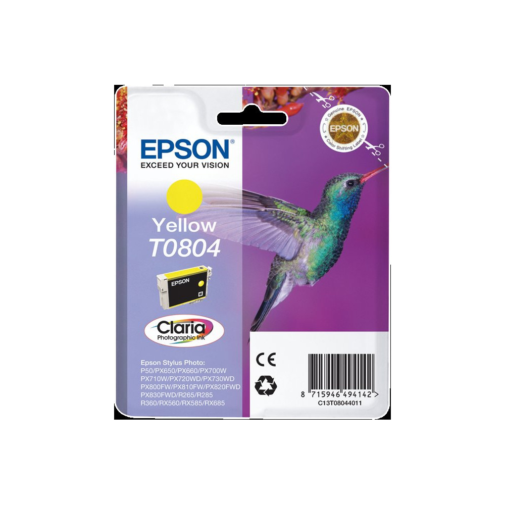 Epson T0804 giallo Cartuccia d'inchiostro (C13T08044011)