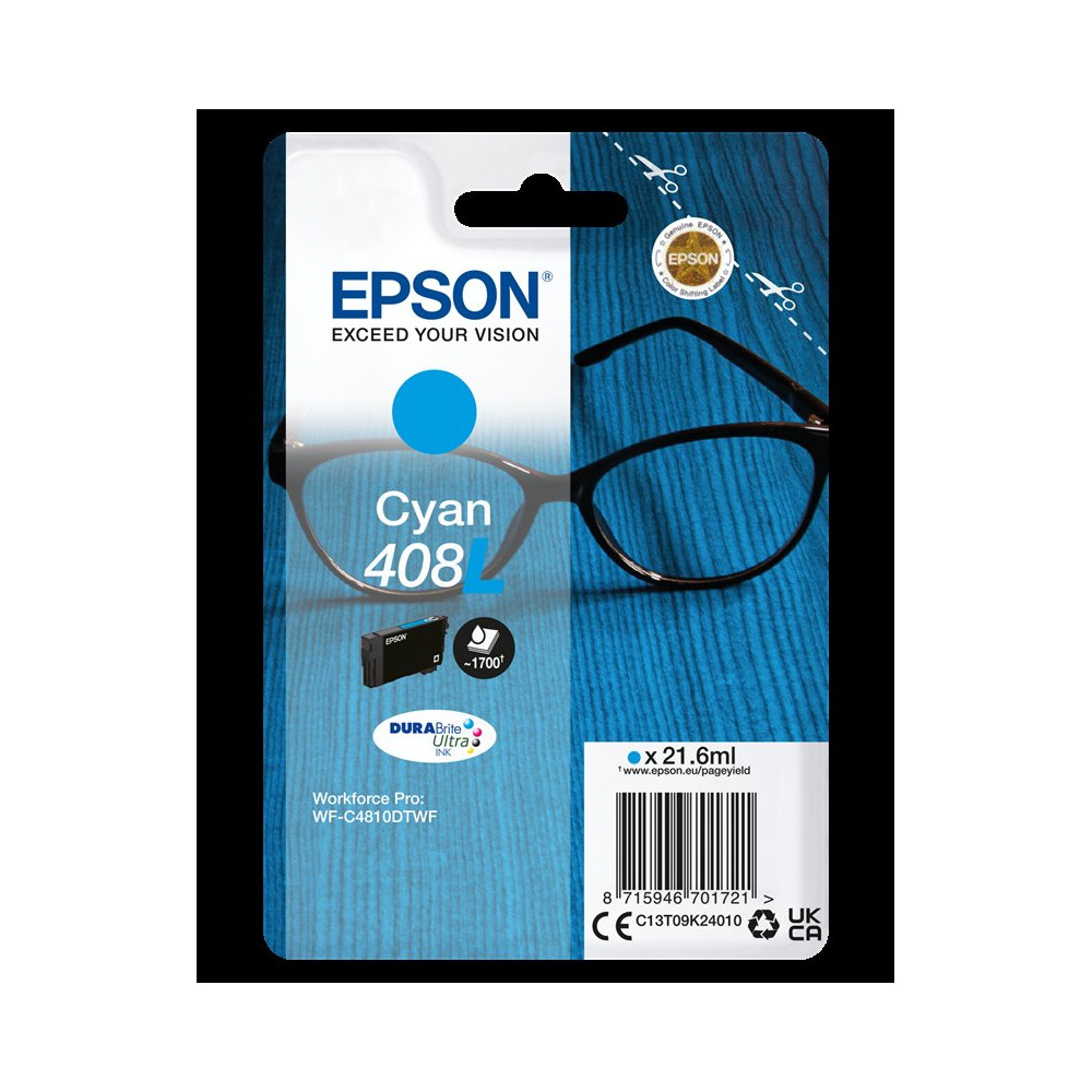 Epson 408L ciano Cartuccia d'inchiostro (C13T09K24010)