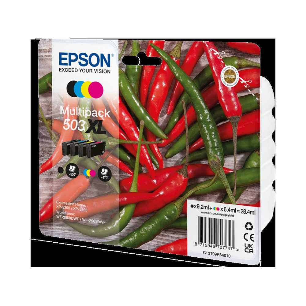 Epson 503 XL Multipack nero / ciano / magenta / giallo (C13T09R64010)