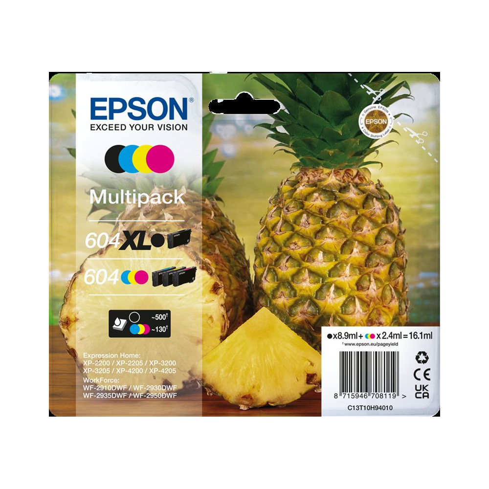 Epson 604 XL Multipack nero / ciano / magenta / giallo (C13T10H94010)