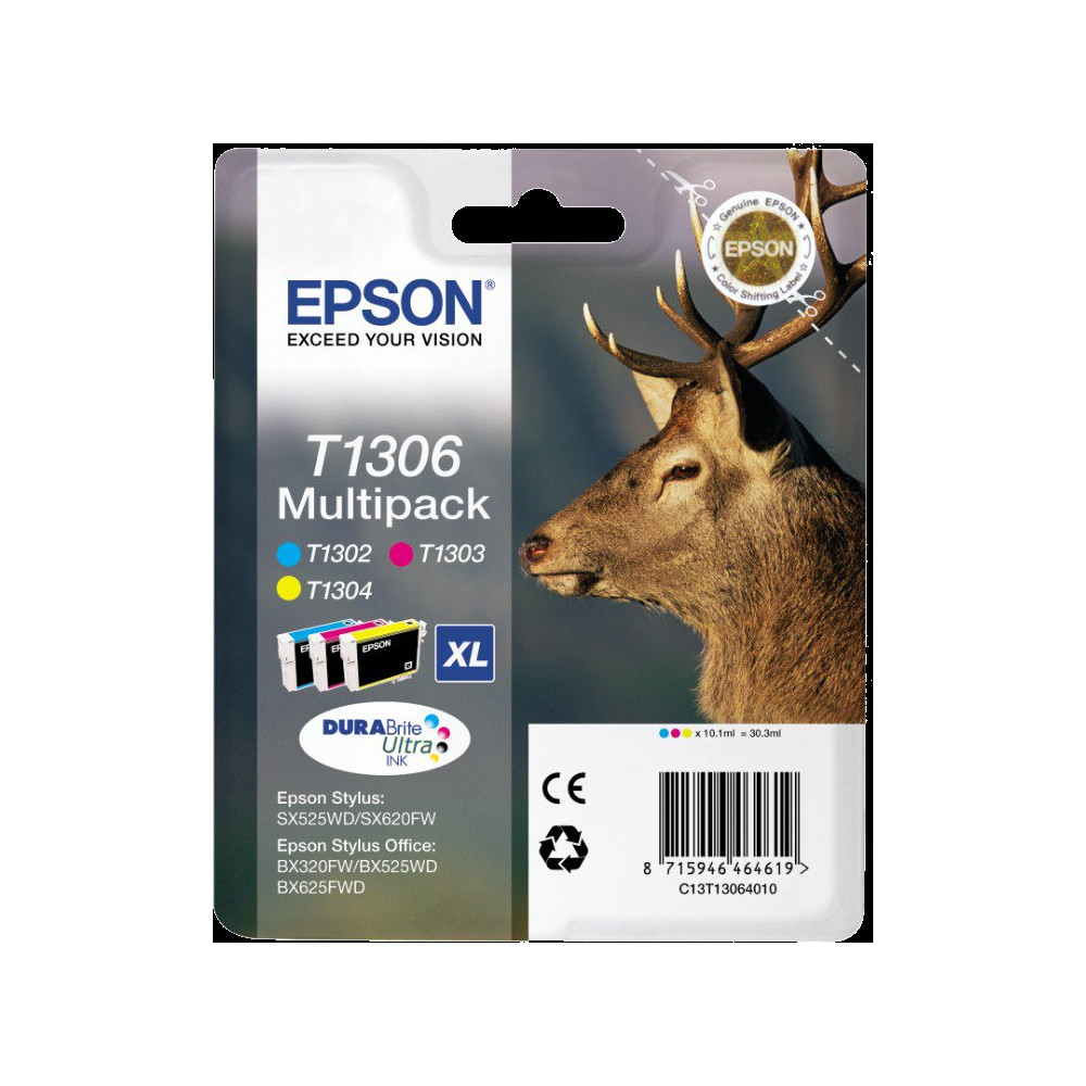 Epson T1306 Multipack ciano / magenta / giallo (C13T13064012)
