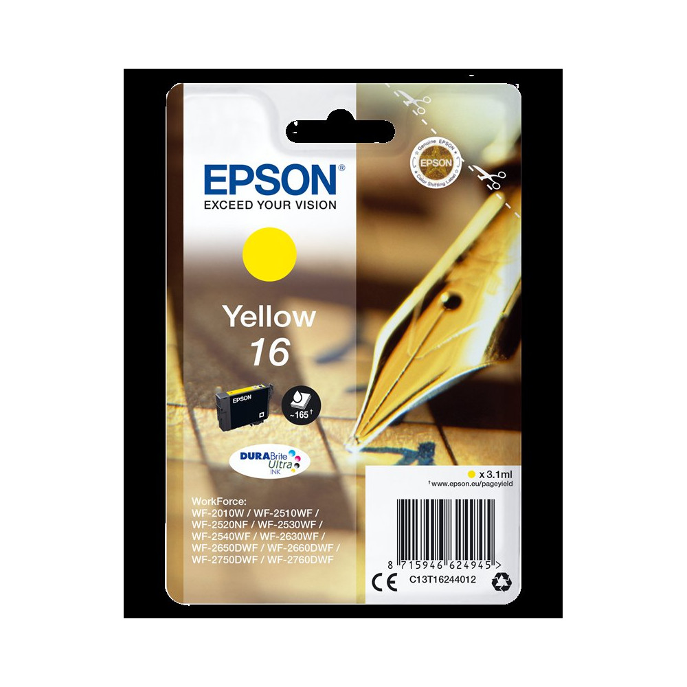 Epson 16 giallo Cartuccia d'inchiostro (C13T16244012)