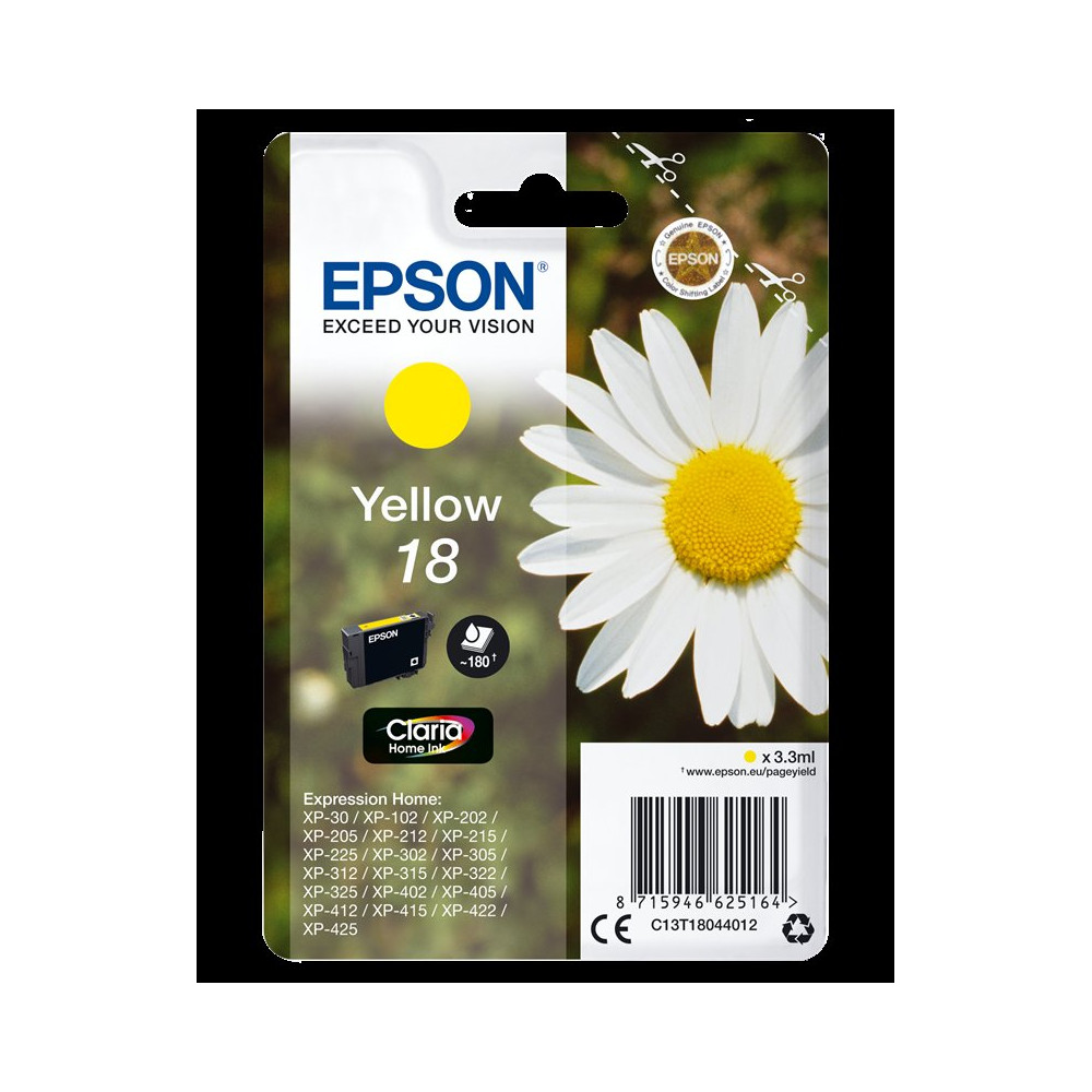 Epson 18 giallo Cartuccia d'inchiostro (C13T18044012)