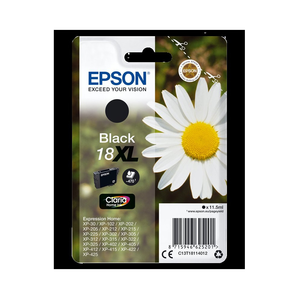 Epson 18 XL nero Cartuccia d'inchiostro (C13T18114012)