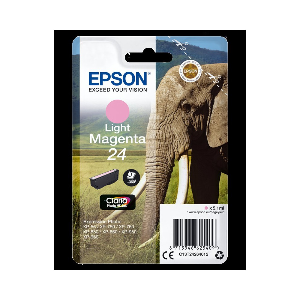 Epson 24 magenta (chiaro) Cartuccia d'inchiostro (C13T24264012)