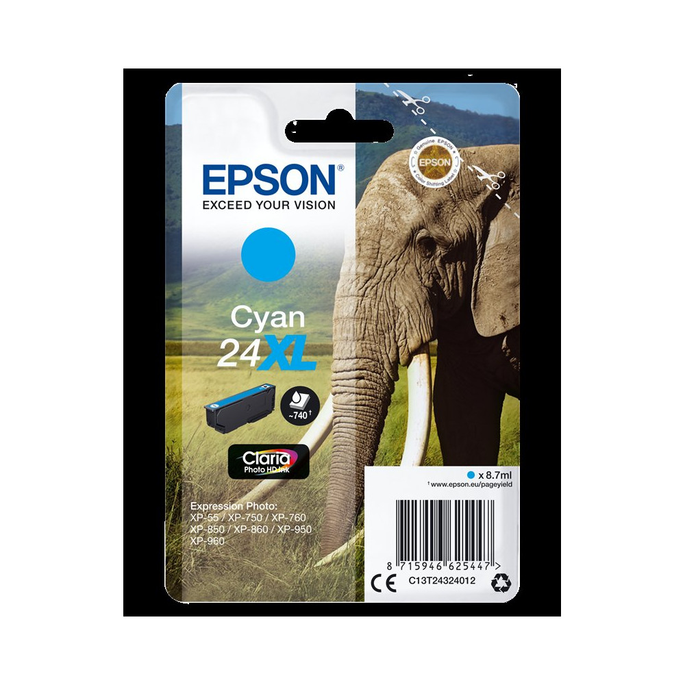 Epson 24 XL ciano Cartuccia d'inchiostro (C13T24324012)