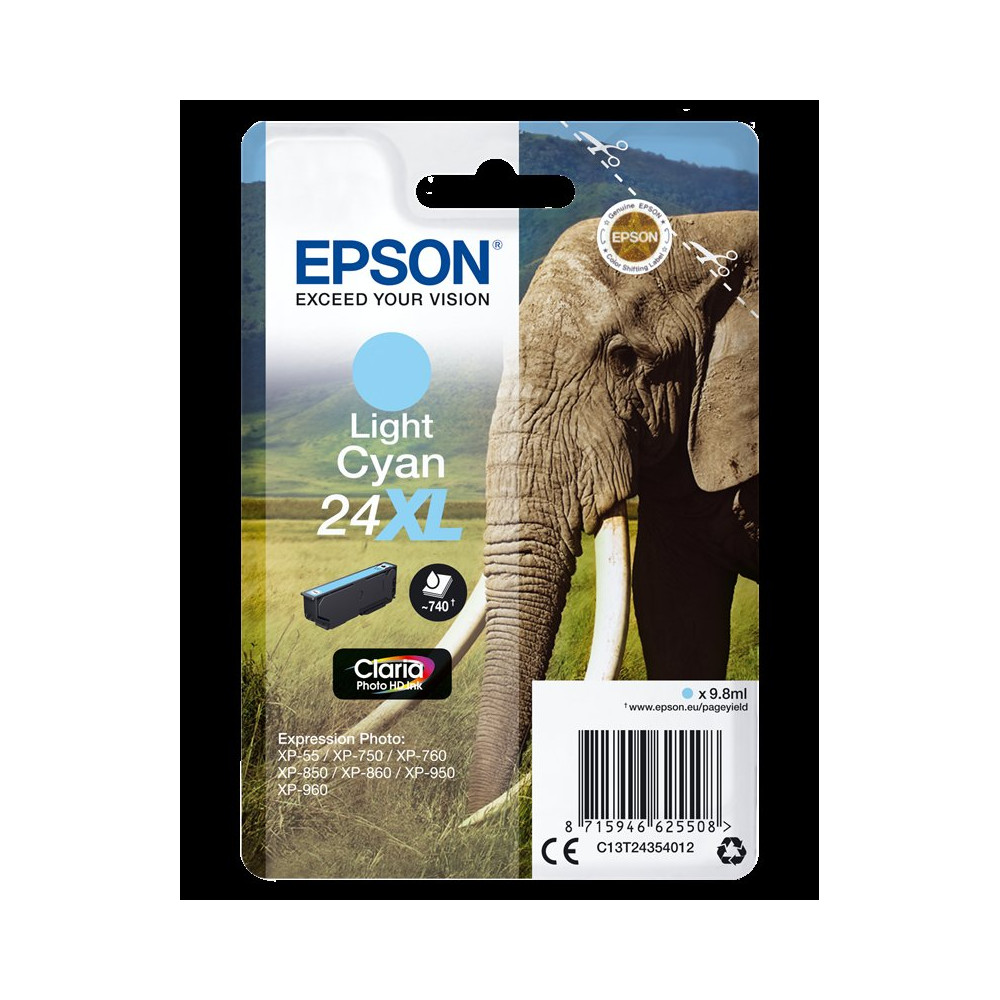 Epson 24 XL ciano (chiaro) Cartuccia d'inchiostro (C13T24354012)