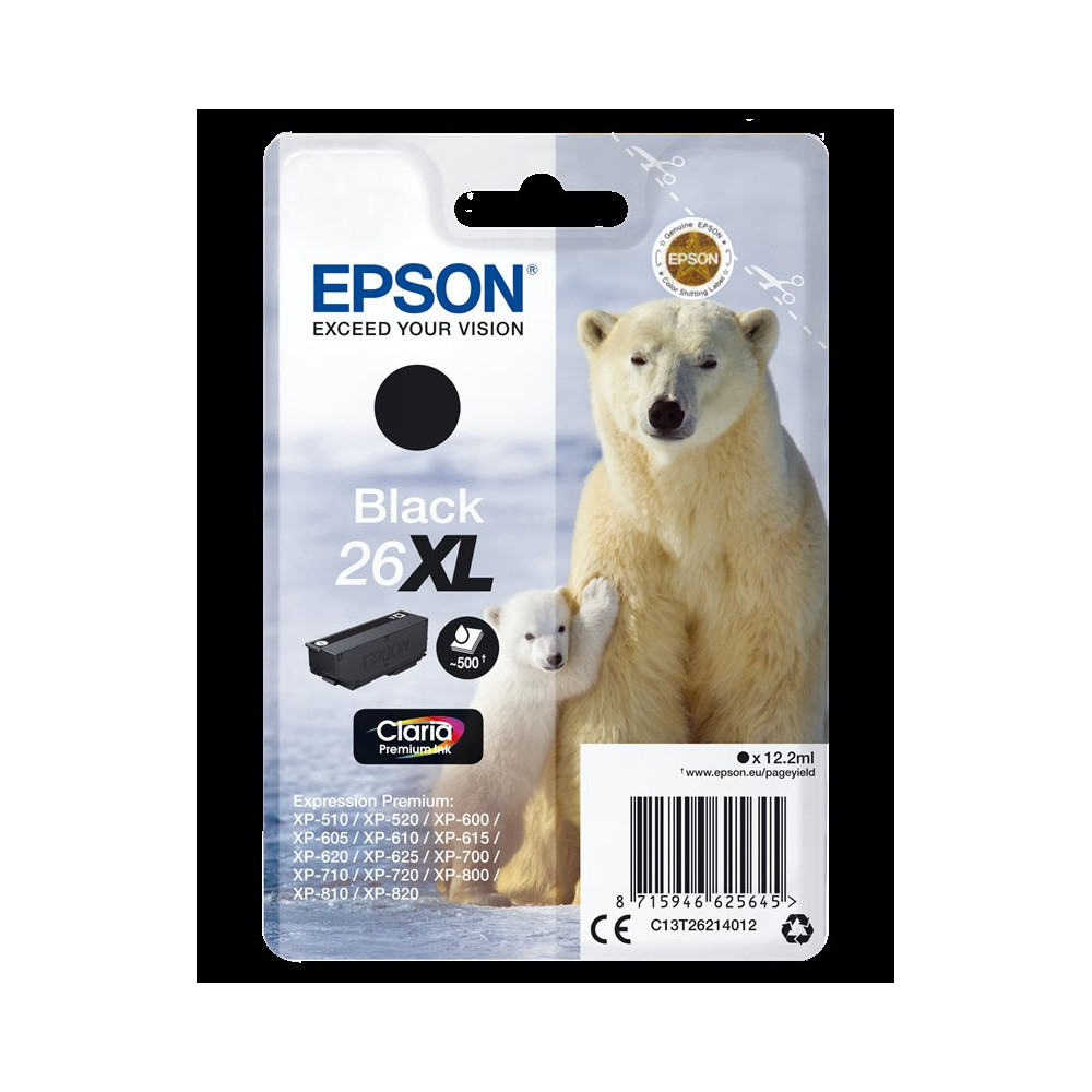 Epson 26 XL nero Cartuccia d'inchiostro (C13T26214012)