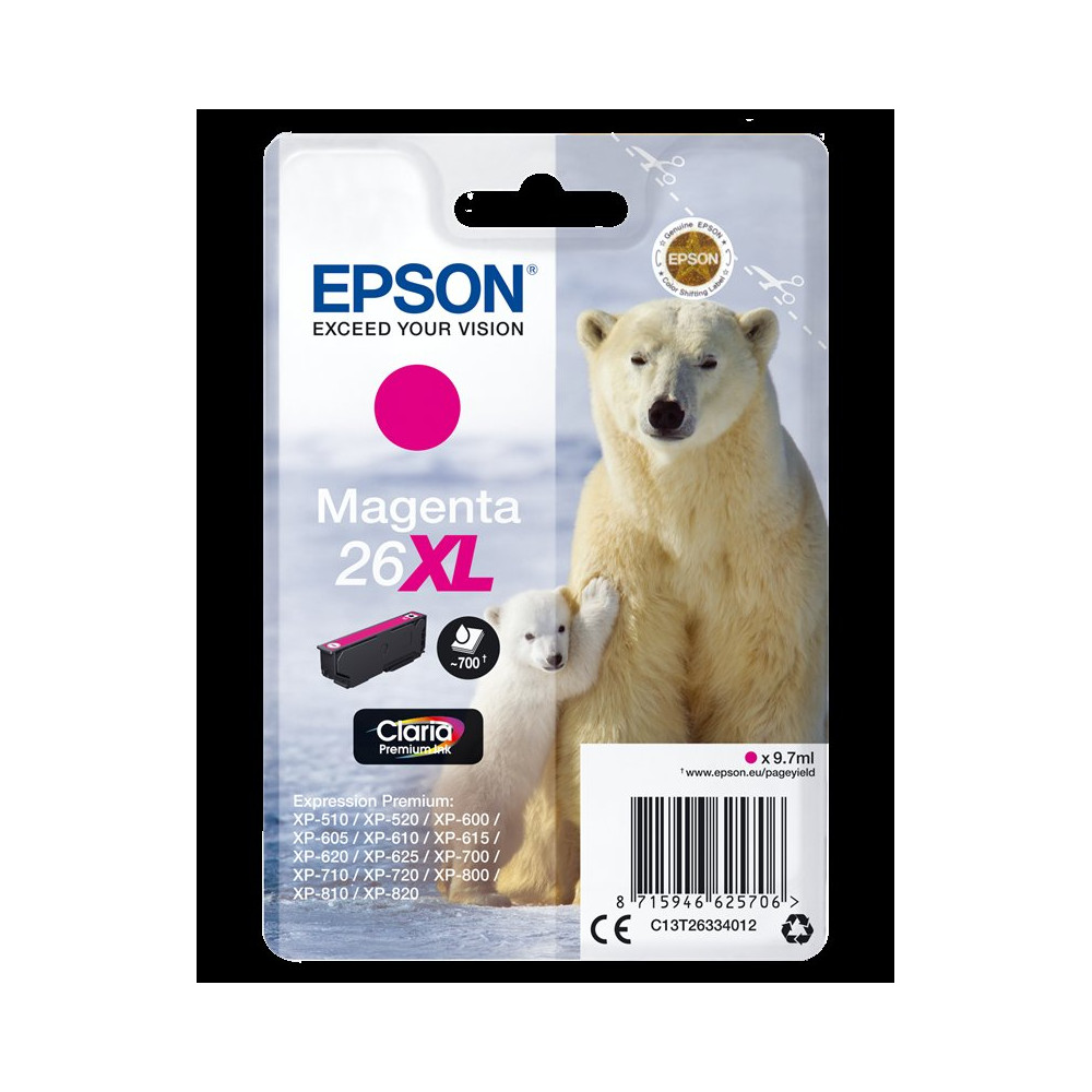 Epson 26 XL magenta Cartuccia d'inchiostro (C13T26334012)