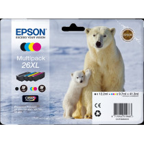 Epson 26 XL Multipack nero / ciano / magenta / giallo (C13T26364010)