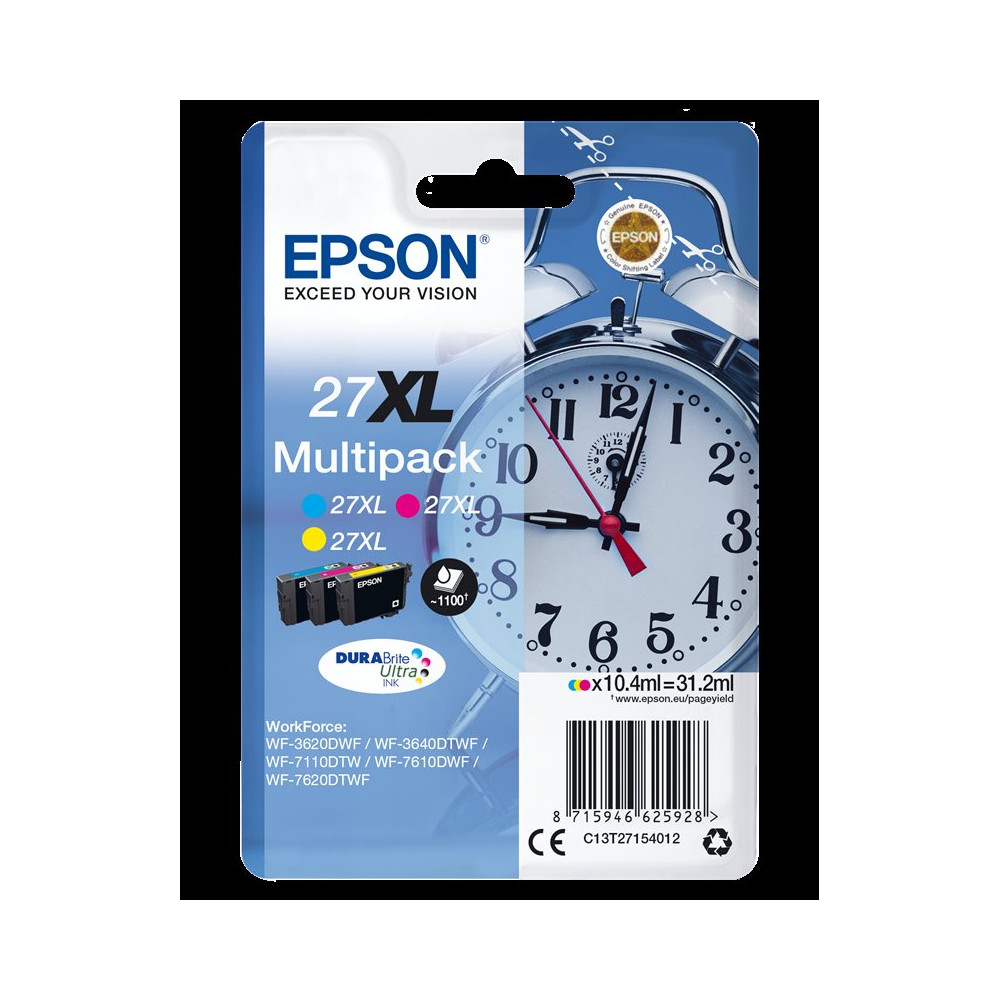 Epson 27 XL Multipack ciano / magenta / giallo (C13T27154012)