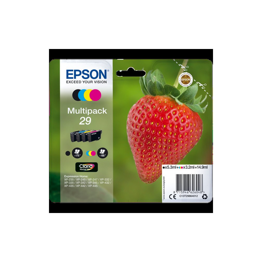 Epson 29 Multipack nero / ciano / magenta / giallo (C13T29864012)