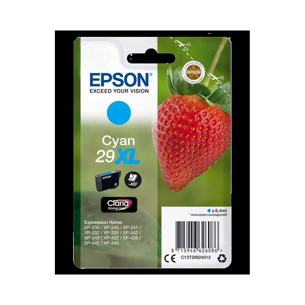 Epson 29 XL ciano Cartuccia d'inchiostro (C13T29924012)