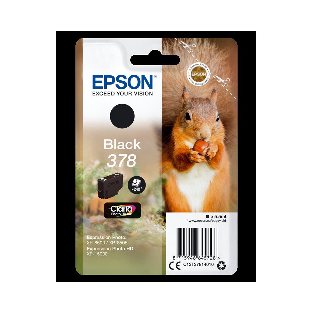 Epson 378 nero Cartuccia d'inchiostro (C13T37814010)
