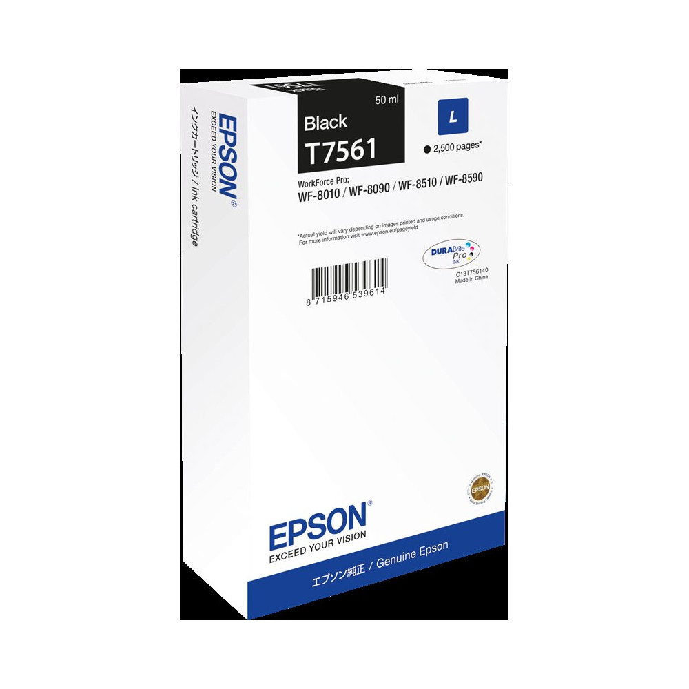 Epson T7561 nero Cartuccia d'inchiostro (C13T75614N)