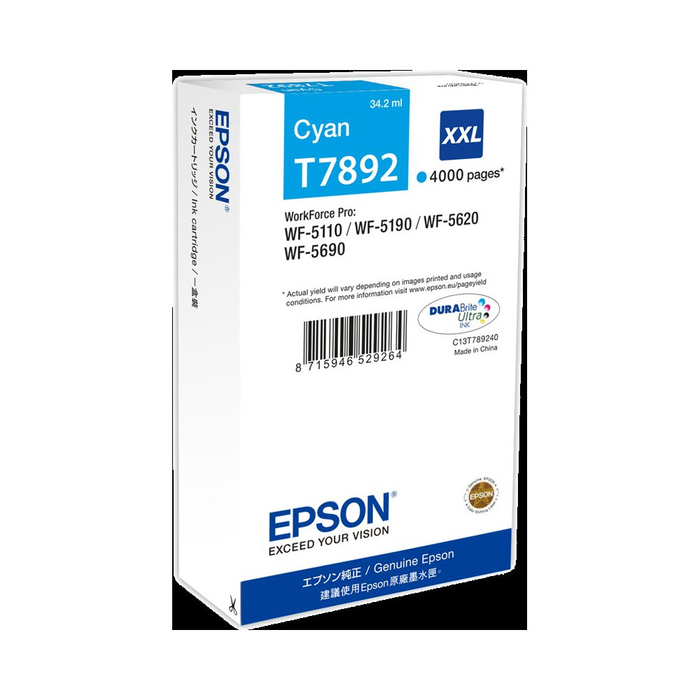 Epson T7892 XXL ciano Cartuccia d'inchiostro (C13T789240)