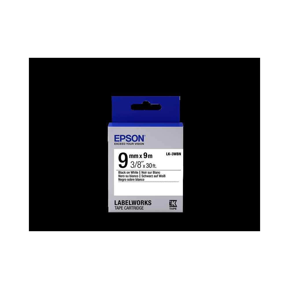 Epson LK-3WBN Nastro Nero su bianco