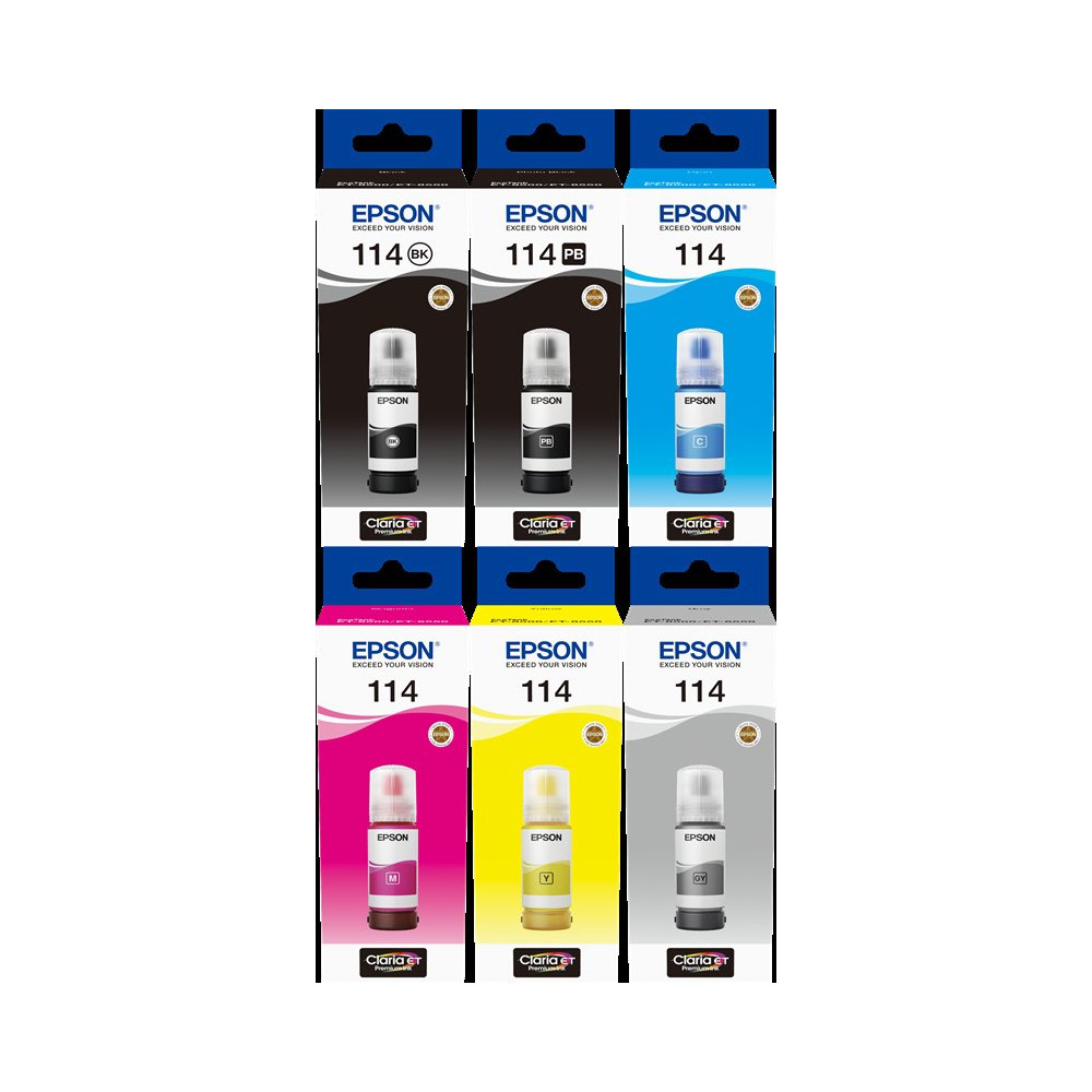 Epson 114 Multipack nero / Nero (Foto) / ciano / magenta / giallo / Grigio (T07B MCVP)