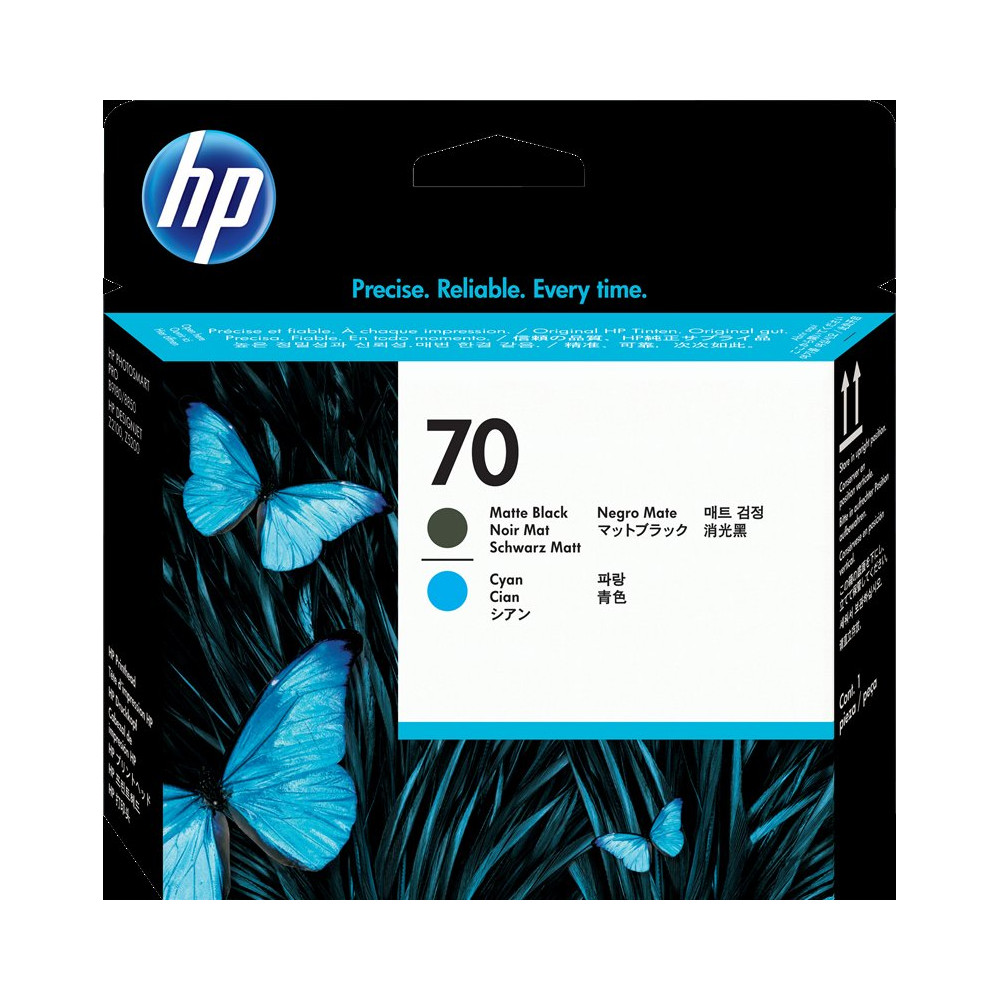 HP 70 Testina per stampa ciano / Nero (opaco) (C9404A)
