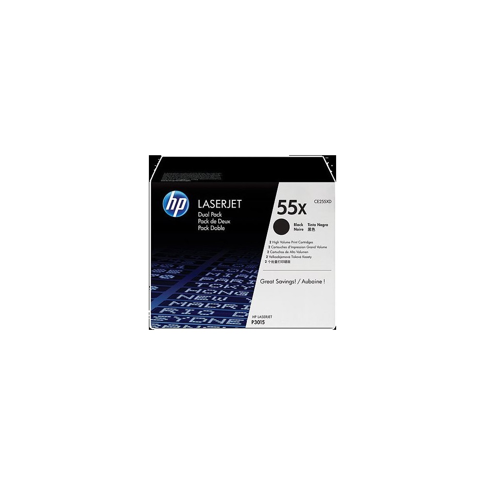 HP 55X Multipack nero (CE255XD)