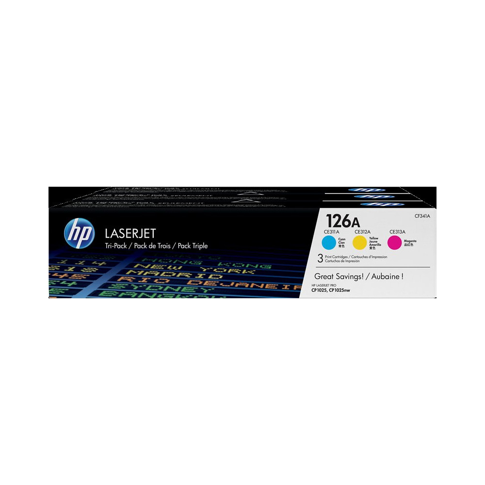 HP 126A Multipack ciano / magenta / giallo (CF341A)