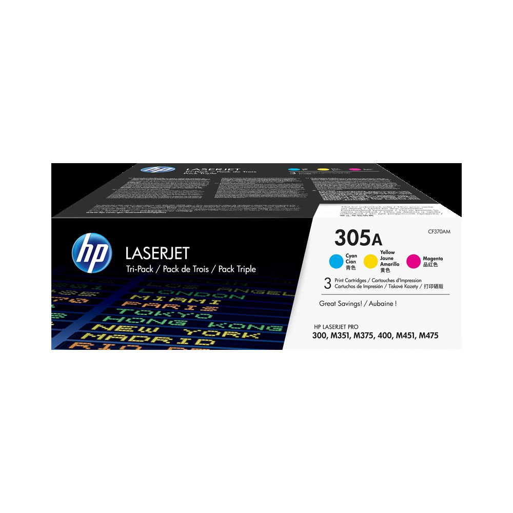 HP 305A Multipack ciano / magenta / giallo (CF370AM)