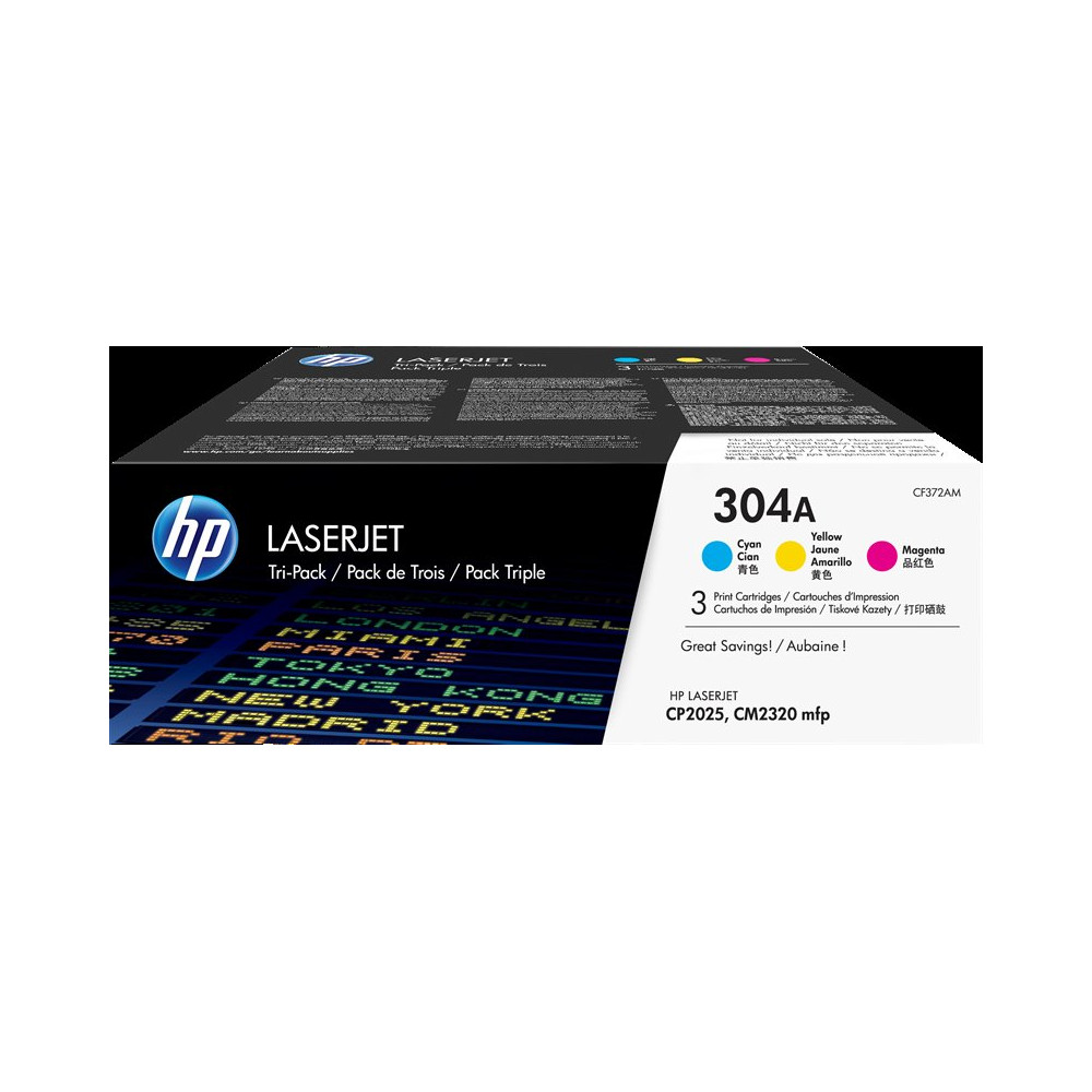 HP 304A Multipack ciano / magenta / giallo (CF372AM)