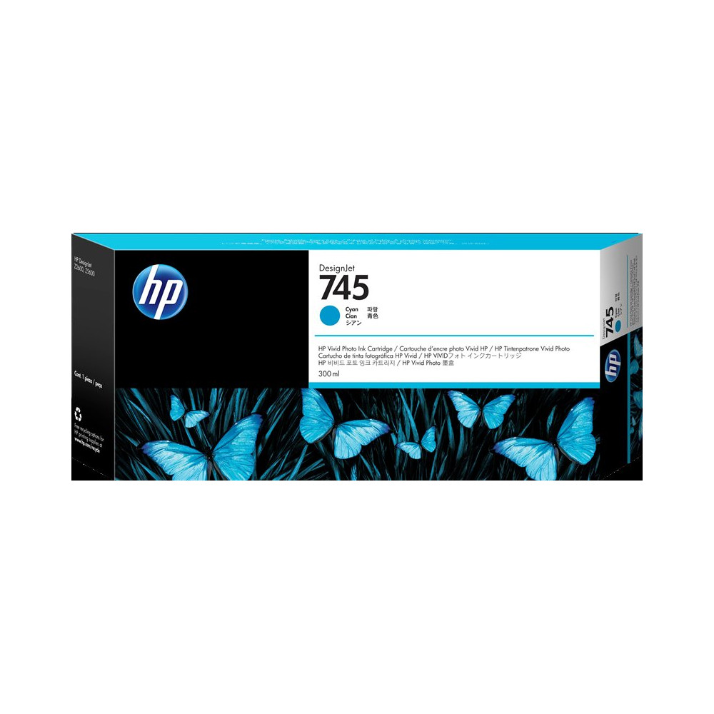 HP 745 ciano Cartuccia d'inchiostro (F9K03A)